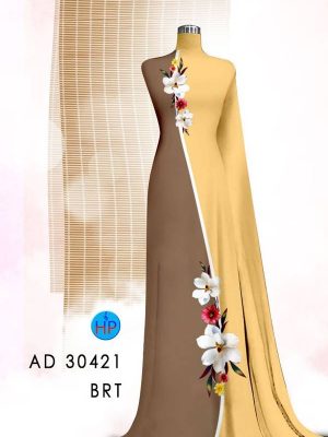 Vải Áo Dài Hoa In 3D AD 30421 19